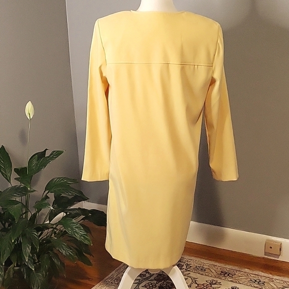 Vintage Positive Attitude Button Down Dress Shoulder Pads Decorative Button Sz 8 - Picture 3 of 10